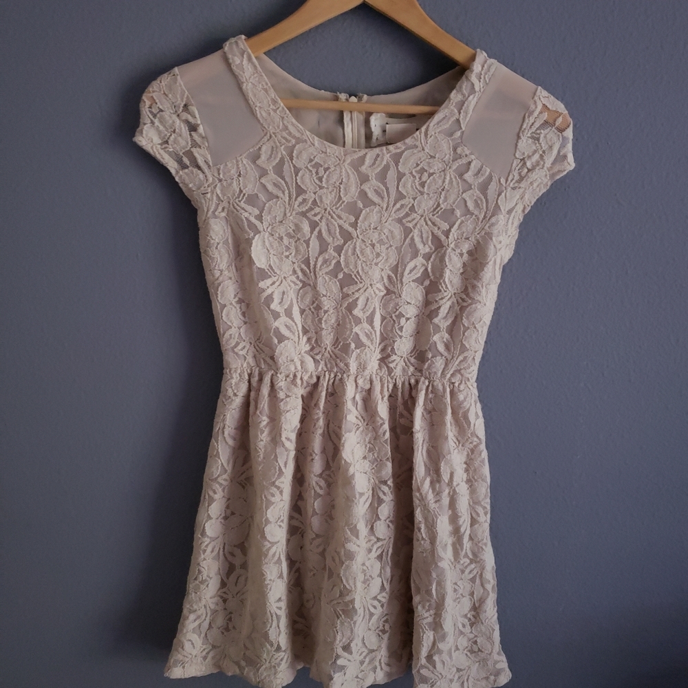 Lacy fit and flare dress